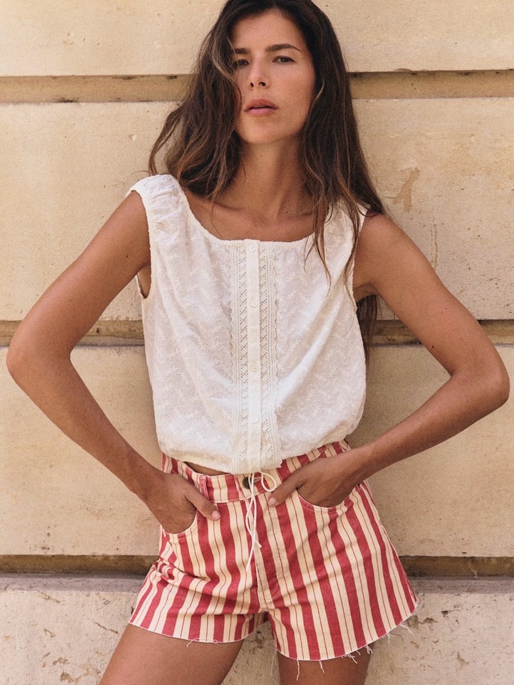 NWT Sezane Womens Shorts  Size 8 Le Summer